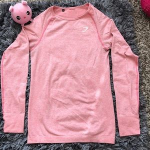 Gymshark Vital Seamless LS Top Pink Marl